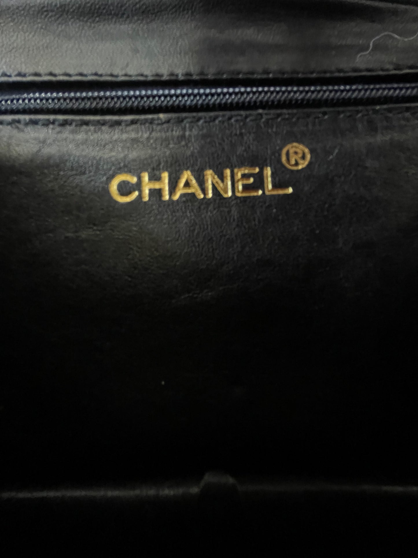 CHANEL Vintage Small Tassel Bag Black and Gold