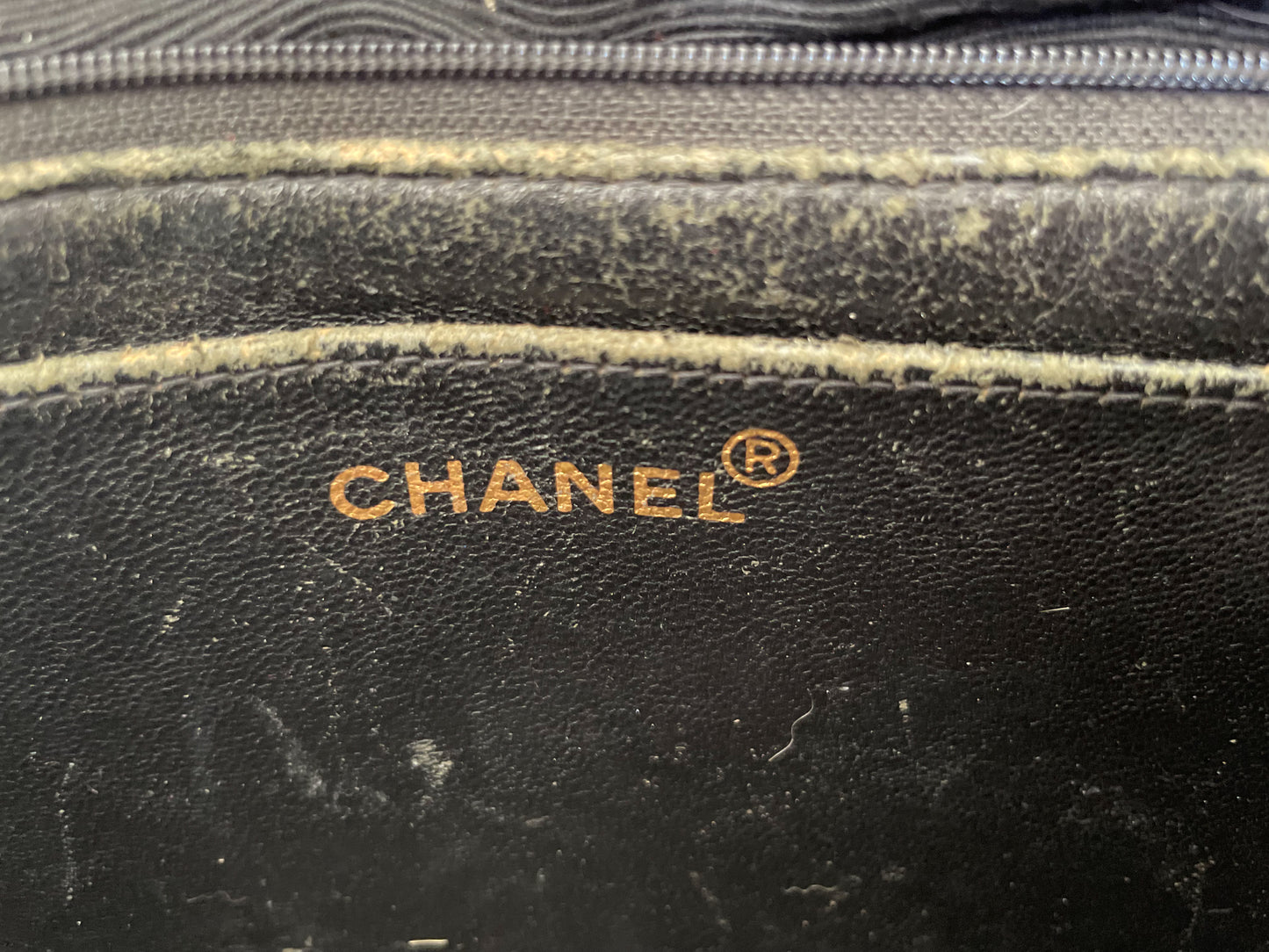 Chanel CC Vintage Logo Maxi Flap Bag Black